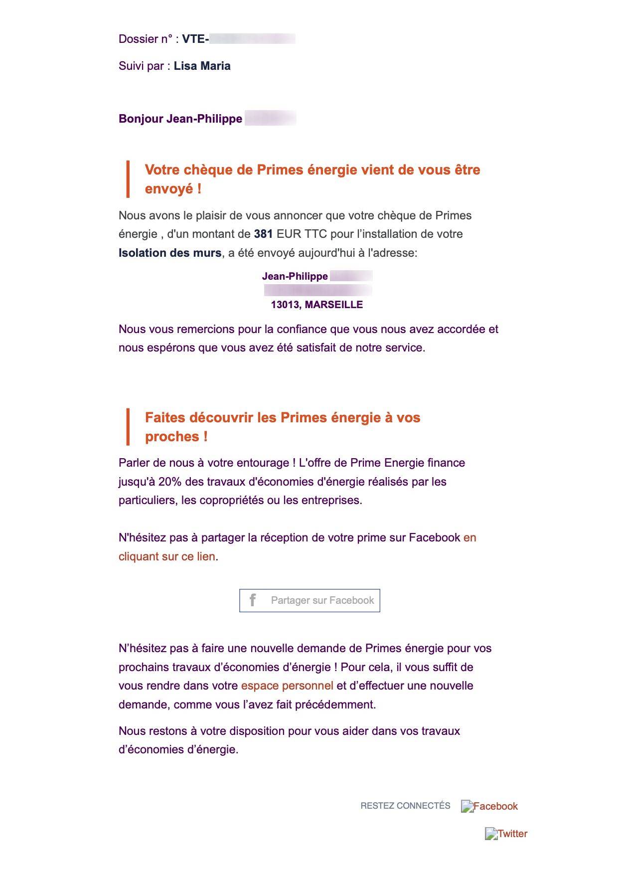Isolation Thermique par l'Extérieur (ITE) Relius Therm finition enduit chaux Marmorino d'une villa à Marseille (13013) - Prime reçue de PrimesEnergie.fr (prime des fournisseurs d'énergie)