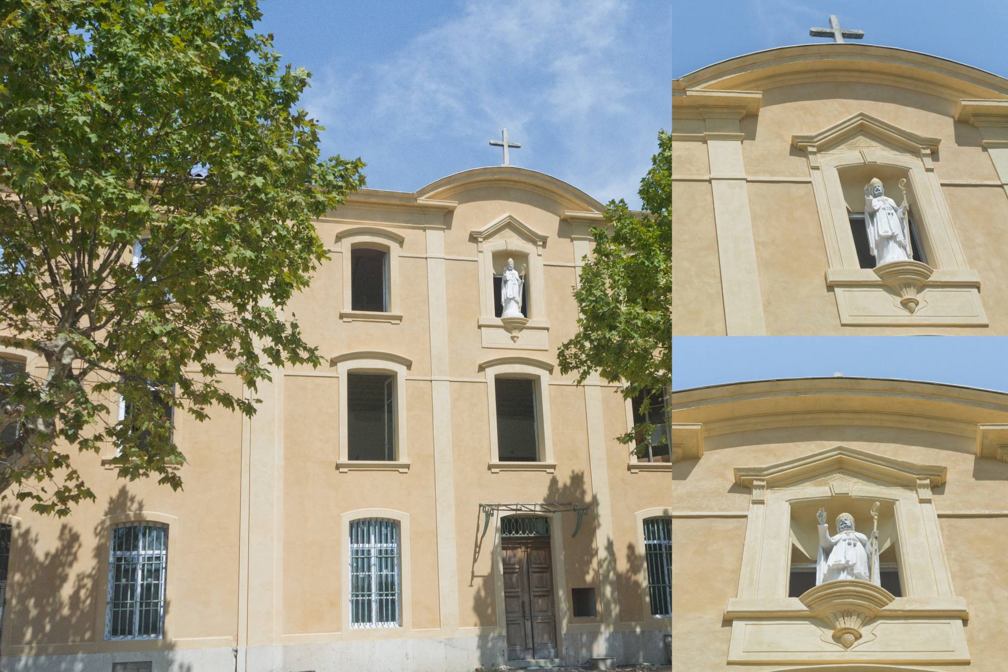 Réhabilitation de la Maison de l'Arche Saint Augustin à Marseille (13013), façades et modénatures en pierre de taille - Architecte : M. Xavier DAVID / XAVIER DAVID & GILDAS LE DU ARCHITECTES