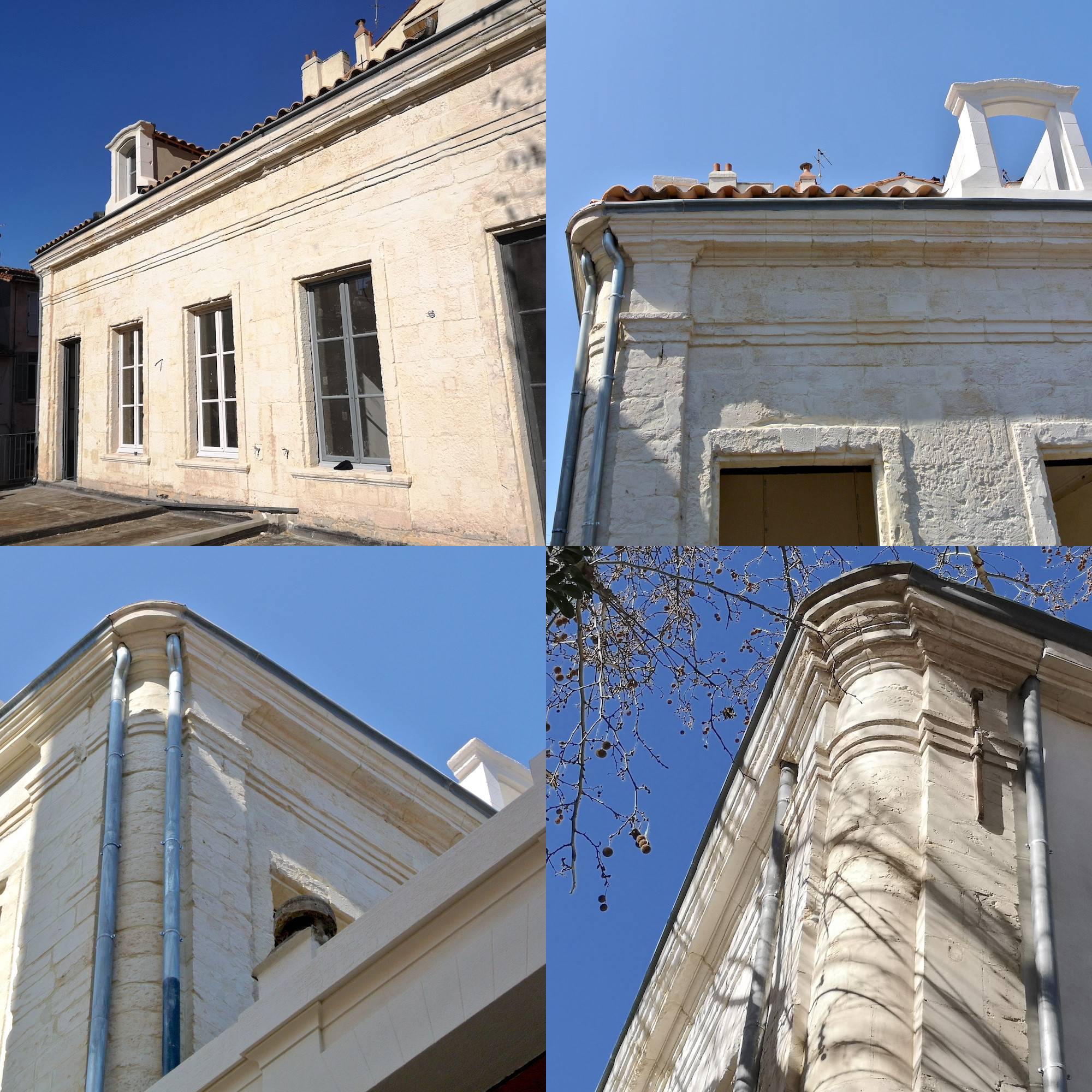 Réhabilitation des façades et modénatures en pierre de taille de l'ancienne école Saint Thomas d'Aquin à Marseille (13006) - Bât. A - ABF : M. Frédéric AUBANTON