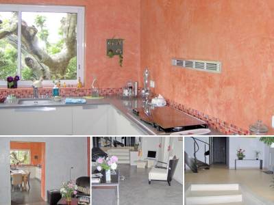 Villa à Aix-en-Provence : Stucs Marmorino de différentes couleurs