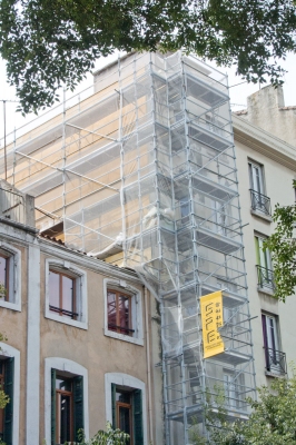 Ravalement de façades à l'enduit chaux Marmorino et lait de chaux Punto Calce du 25 bd Dugommier 13001 Marseille