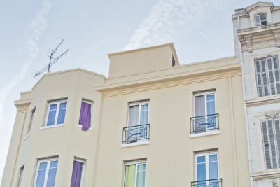 Ravalement de façades à l'enduit chaux Marmorino et lait de chaux Punto Calce du 25 bd Dugommier 13001 Marseille