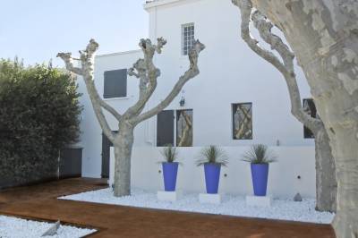 Ravalement de façades au lait de chaux d'une villa à Saint Julien à Marseille (13012) - Chantier réalisé en 2013