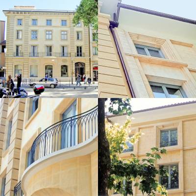 Réhabilitation de l’ensemble Mazarin Mirabeau, façades et modénatures en pierre de taille, centre historique d’Aix-en-Provence (13100) - Architectes : M. Nicolas FRAPOLLI et M. Christopher GREEN - ABF : M. Jean-Paul LOUVET