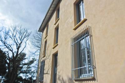 Ravalement de façades enduit chaux Marmorino du Centre Adrech à Aix-en-Provence