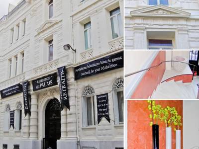 EHPAD Tiers Temps / Résidence du Palais à Marseille : Lait de chaux (eau forte) sur les façades en pierre et stucs Marmorino en intérieurs